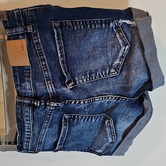Aeropostale Dark Blue Size 4 Distressed Jean Shorts - Picture 4 of 8